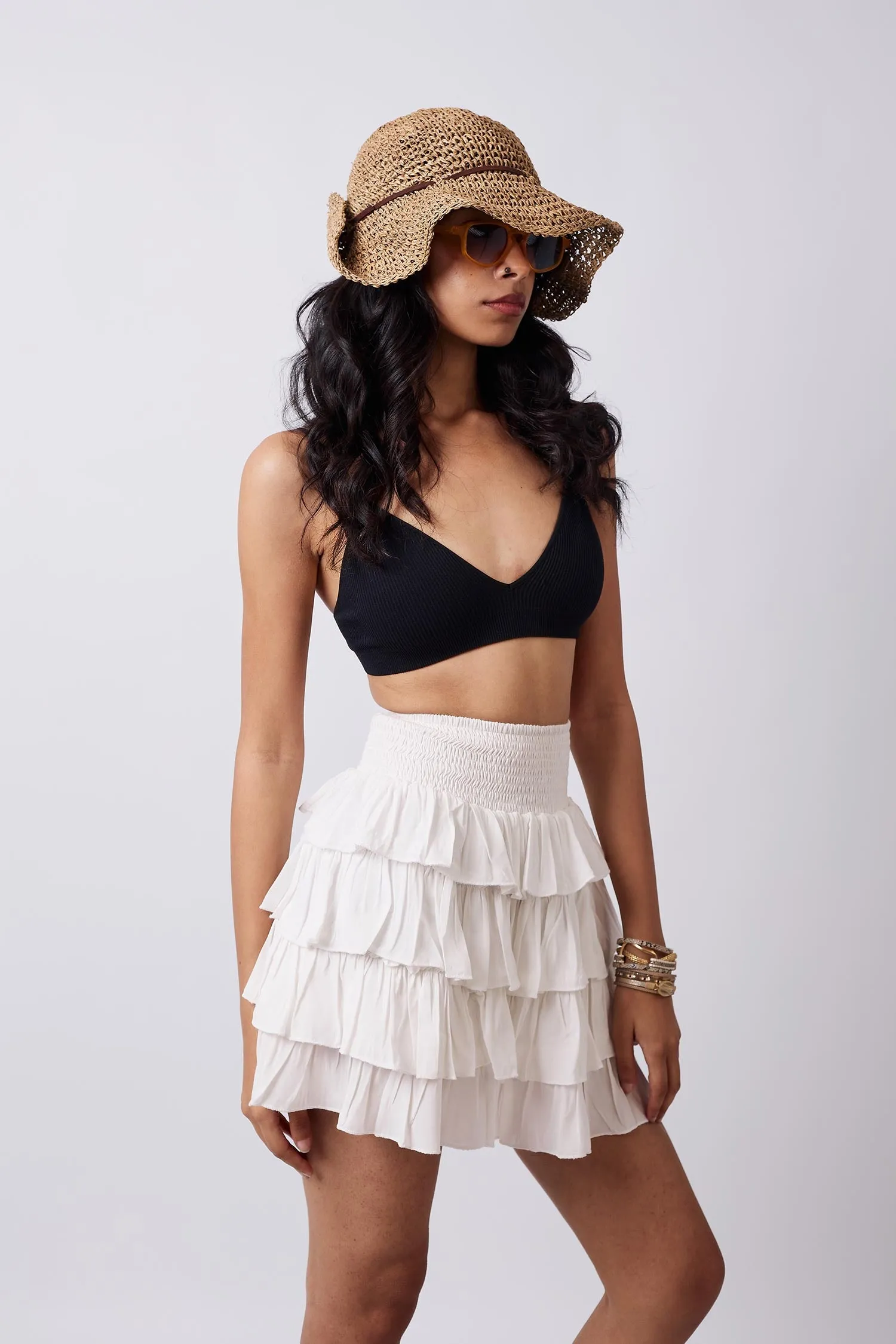 Ruffle Mini Skirt - Mitcha Label