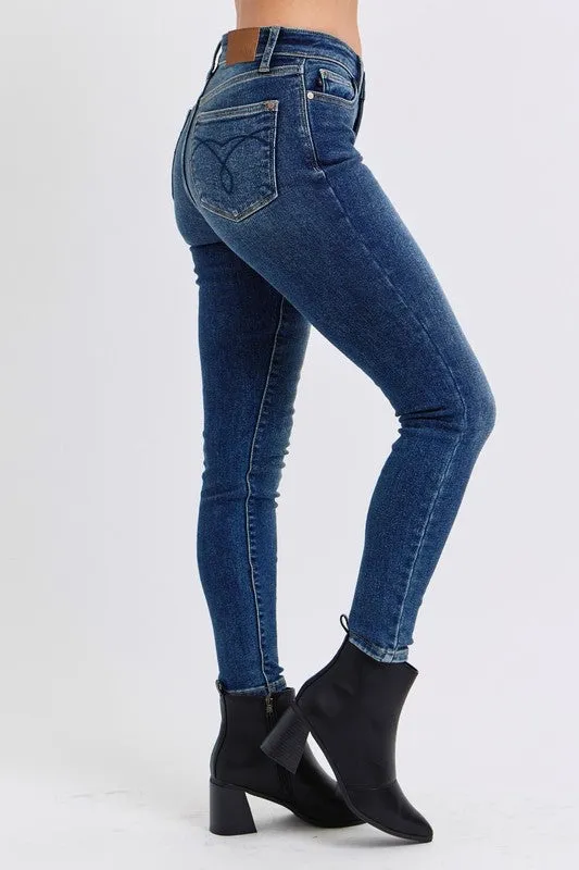 Sadie Mid-Rise Skinny Jeans - Judy Blue, Stretch Denim, Slim Fit, Pockets
