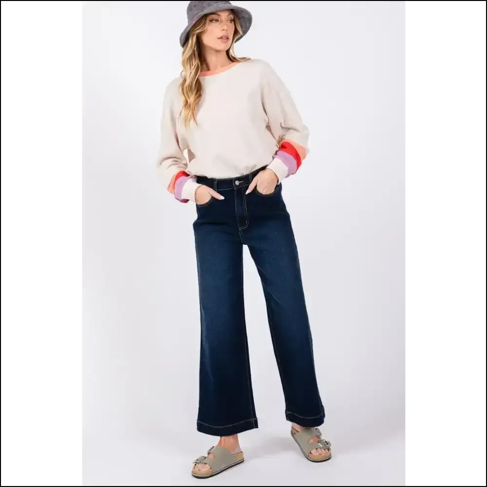 Sage   Fig High Waist Wide Leg Jeans: Because Comfort is the New Black! 💁‍♀️👖