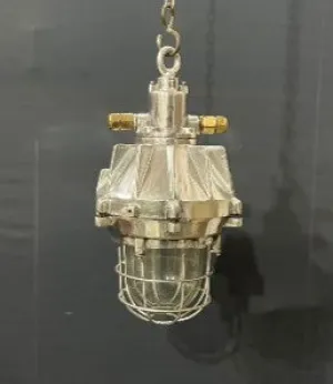 Salvaged Aluminium Hanging / pendant light Polished Marine