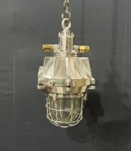 Salvaged Aluminium Hanging / pendant light Polished Marine