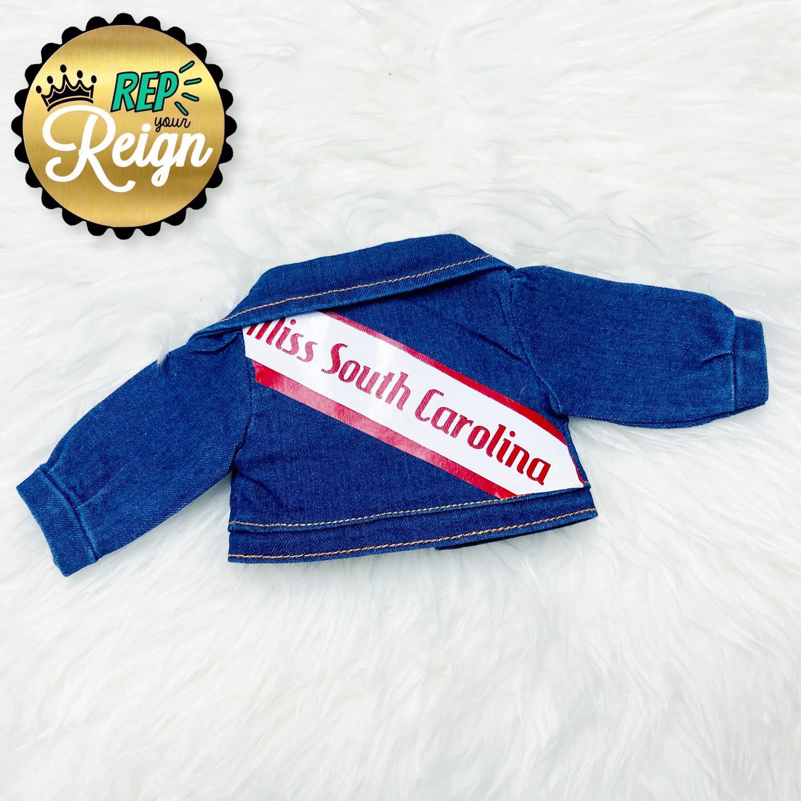 Sash Sisters Banner Bling Custom Denim Jacket