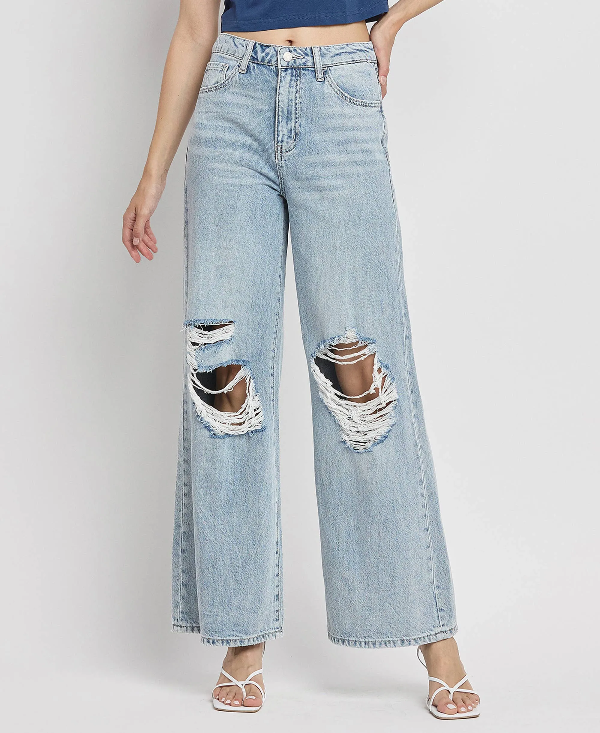 SCARLETT High Rise Wide Leg Jeans