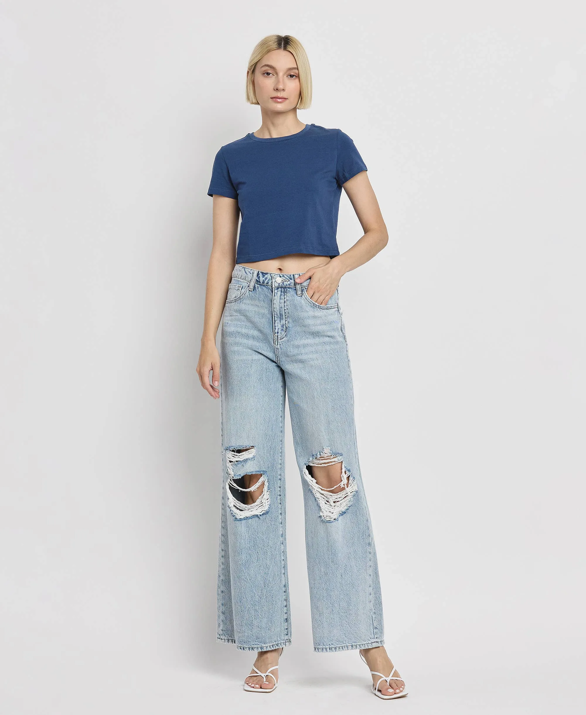 SCARLETT High Rise Wide Leg Jeans