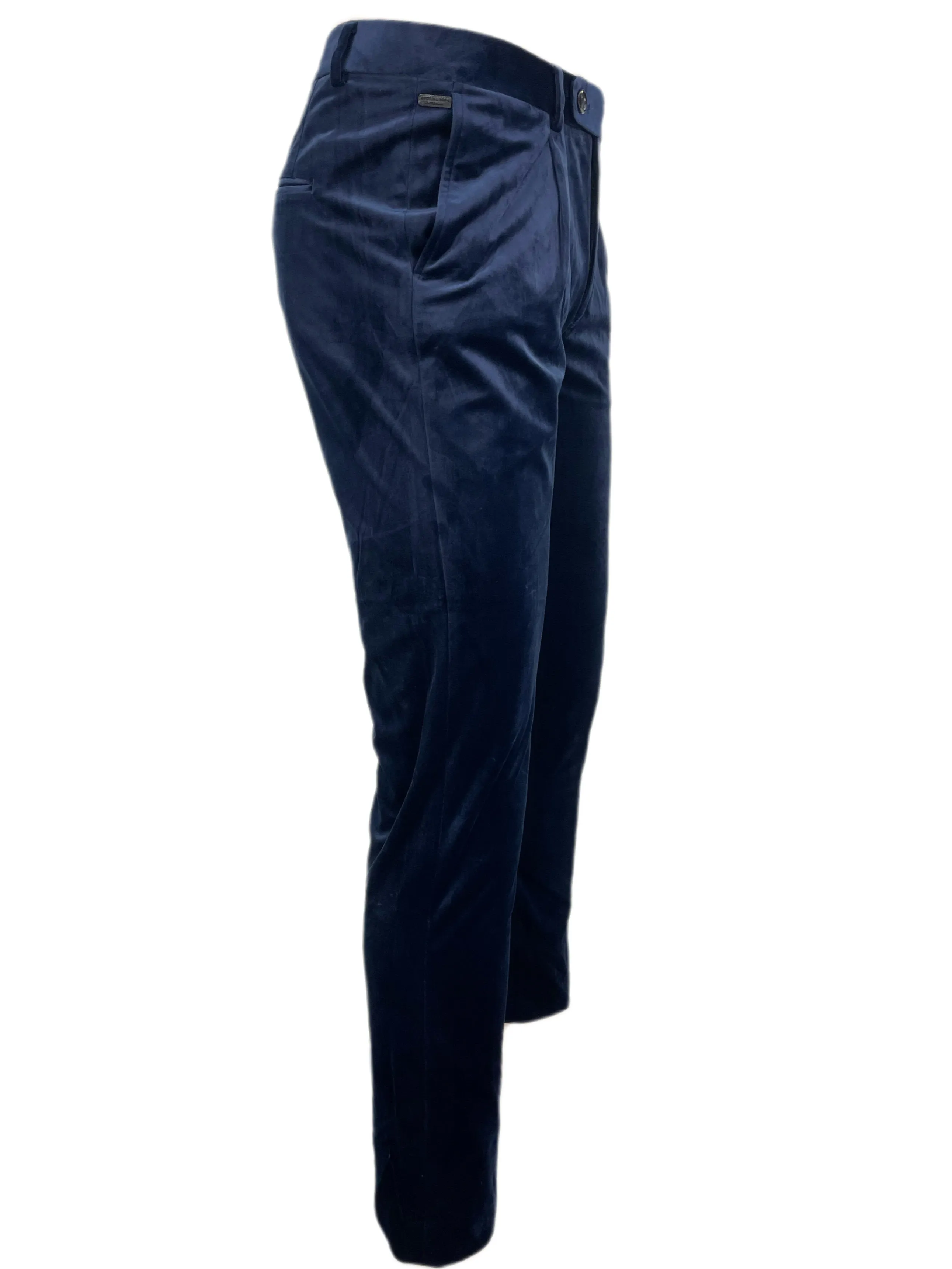 SCOTCH & SODA Men's Navy Velvet Casual Trousers #555 S NWOT