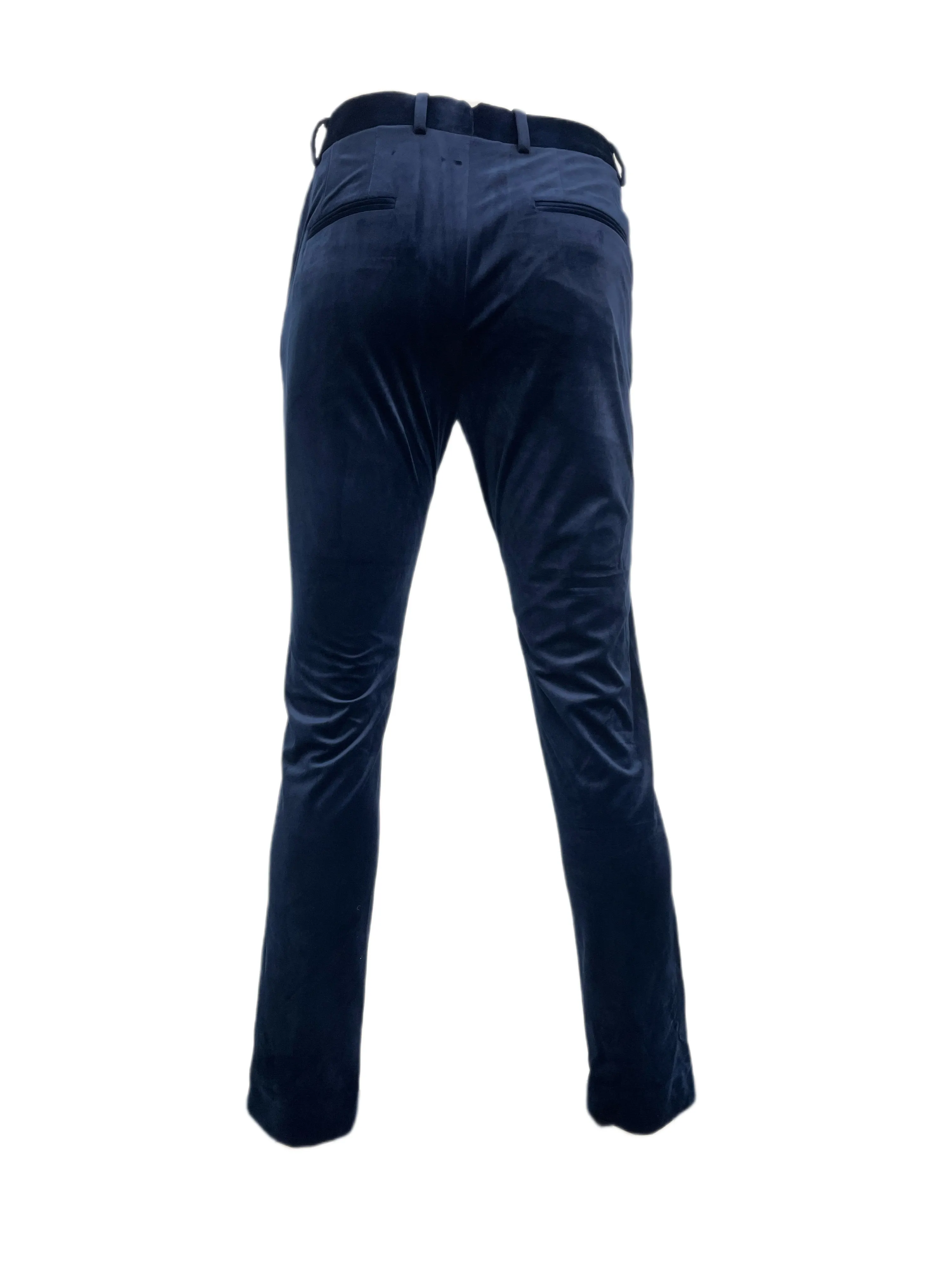 SCOTCH & SODA Men's Navy Velvet Casual Trousers #555 S NWOT