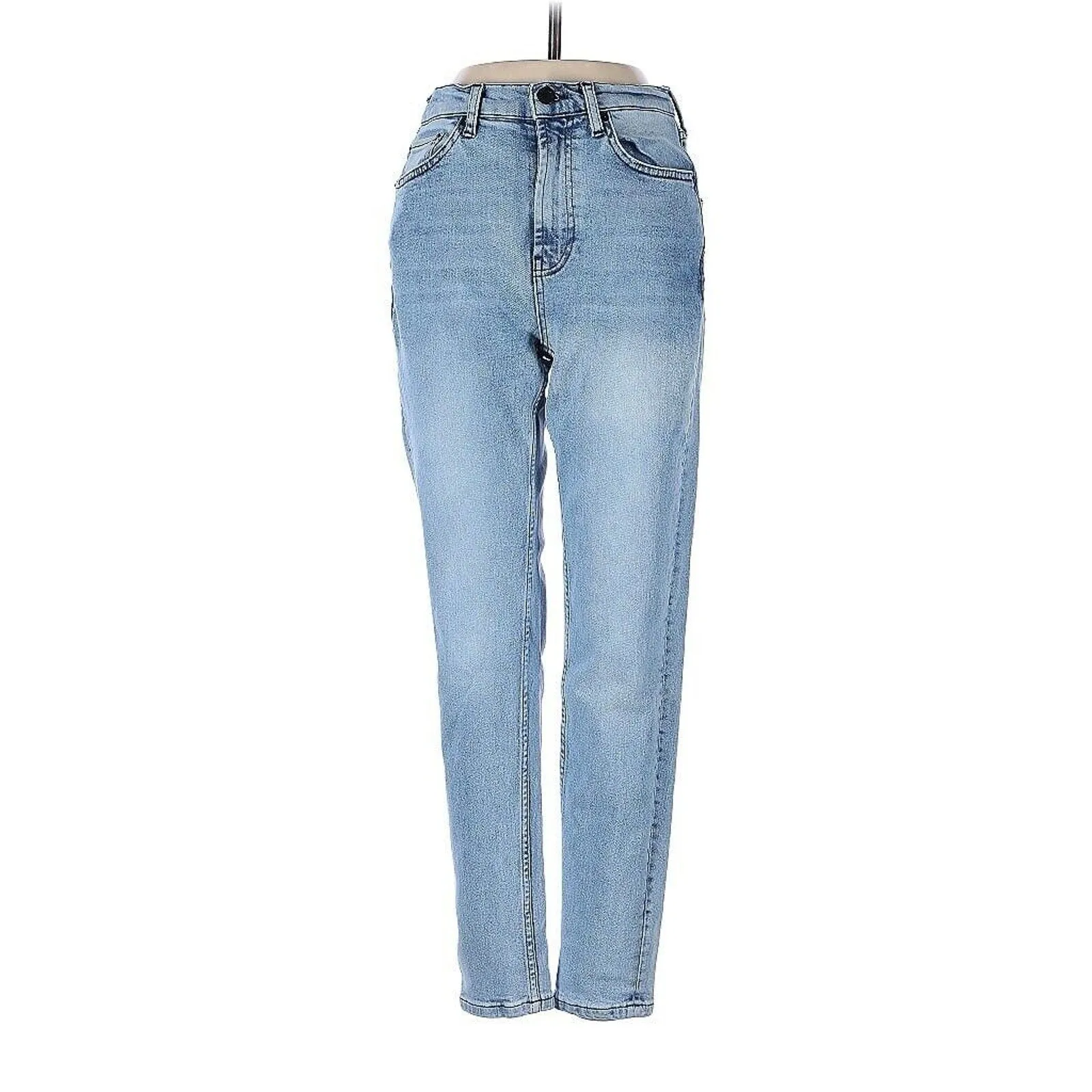 SEO Title: Unemployed Denim Women's Lightning Bolt Skinny Jeans, Size 26 X 26.5