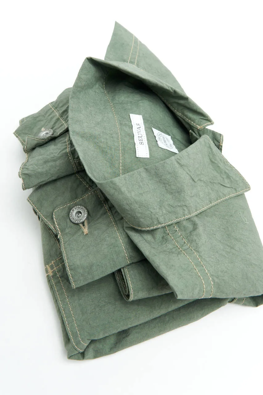Seuvas Cotton/Linen Typewriter Light Trucker Jacket