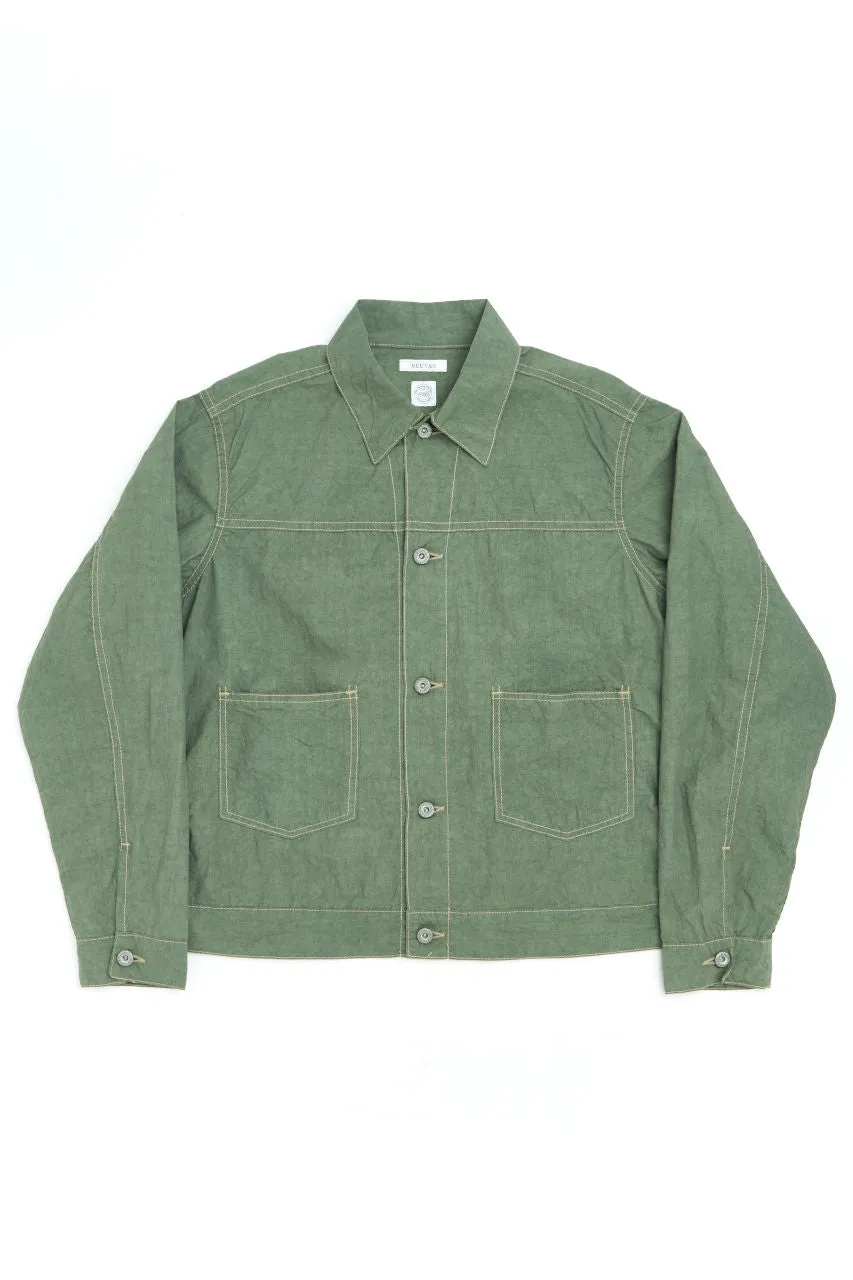 Seuvas Cotton/Linen Typewriter Light Trucker Jacket