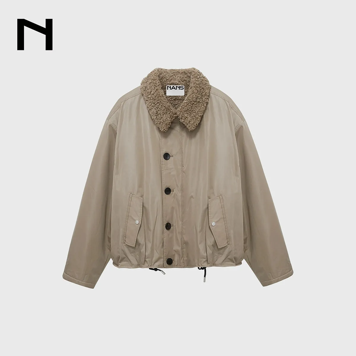 Shearling-Collared Quilted Jacket