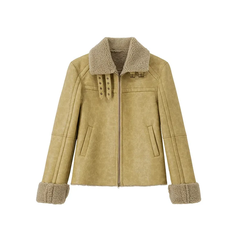 Shearling Lambswool Motorcycle Jacket
