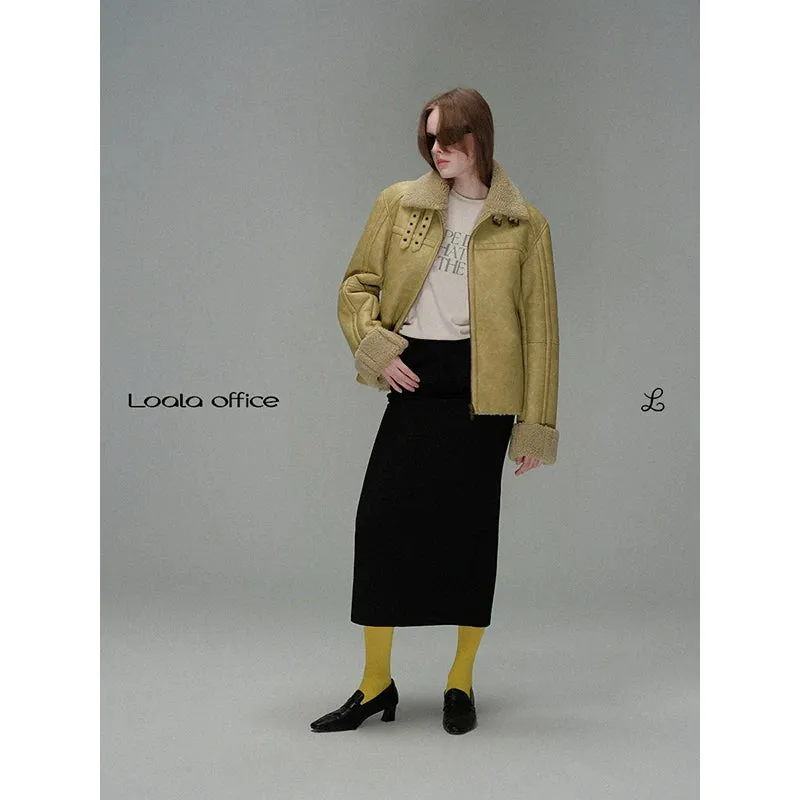 Shearling Lambswool Motorcycle Jacket