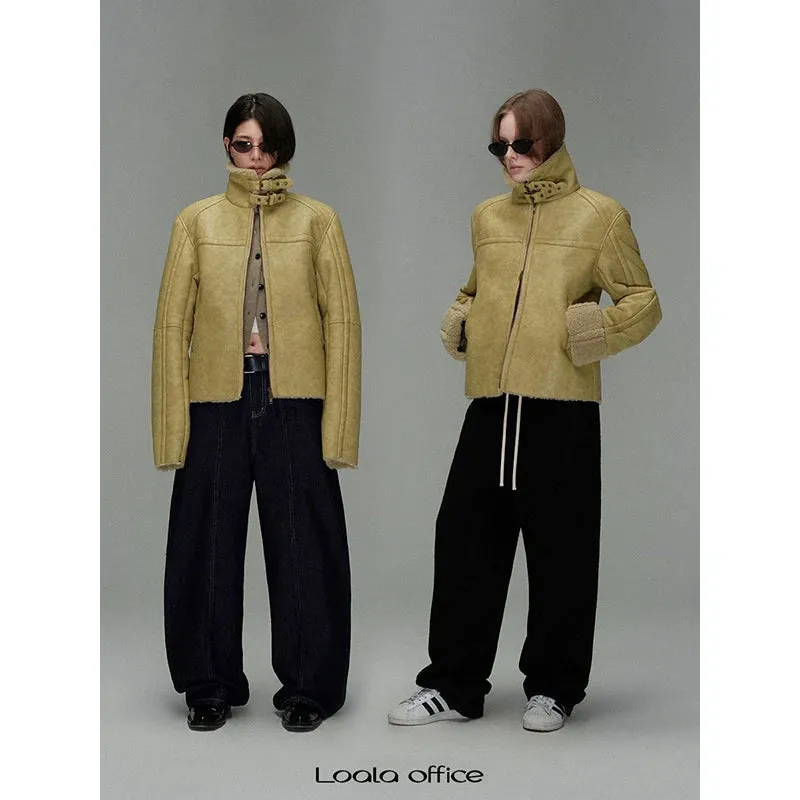 Shearling Lambswool Motorcycle Jacket