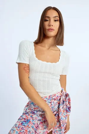 SHORT-SLEEVED SWEATER