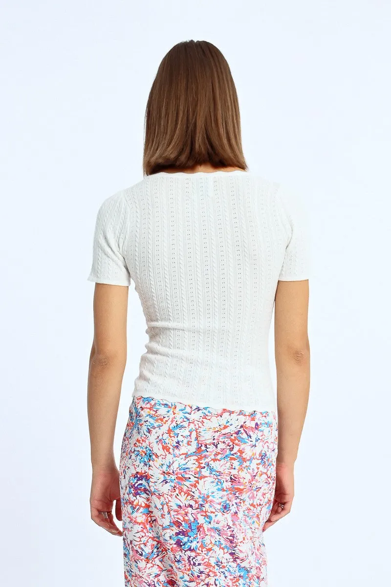 SHORT-SLEEVED SWEATER