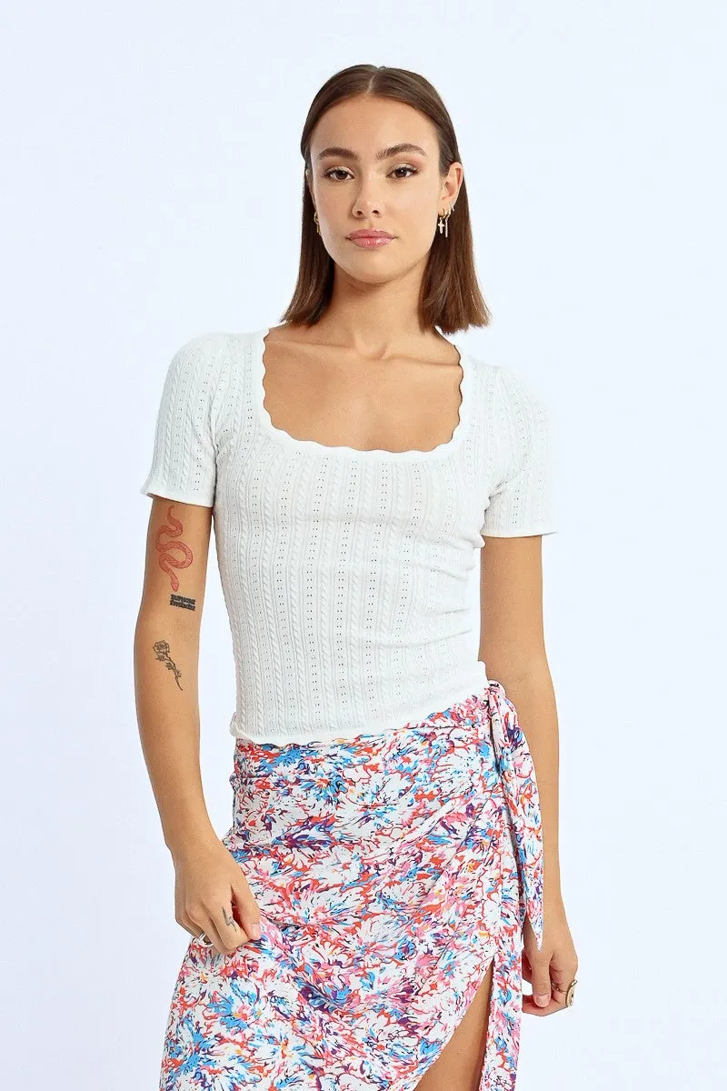 SHORT-SLEEVED SWEATER
