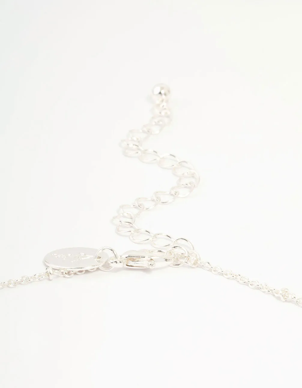 Silver Ball Chain O Ring Necklace