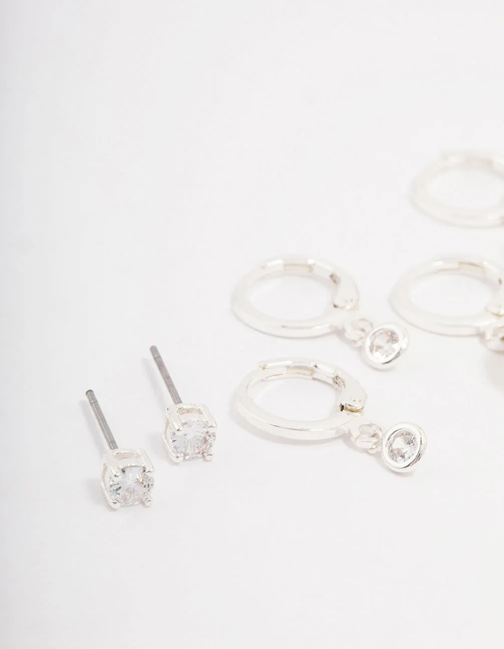 Silver Plated Brass  Freshwater Pearl Earring 4-Pack