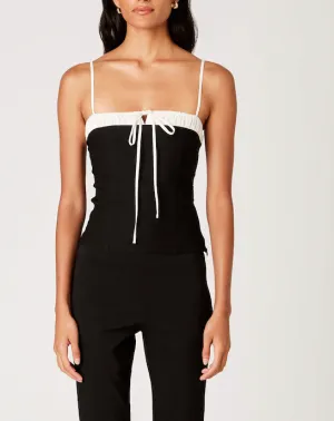 Sleeveless Bow Corset Top