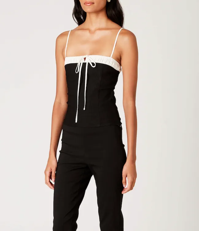 Sleeveless Bow Corset Top