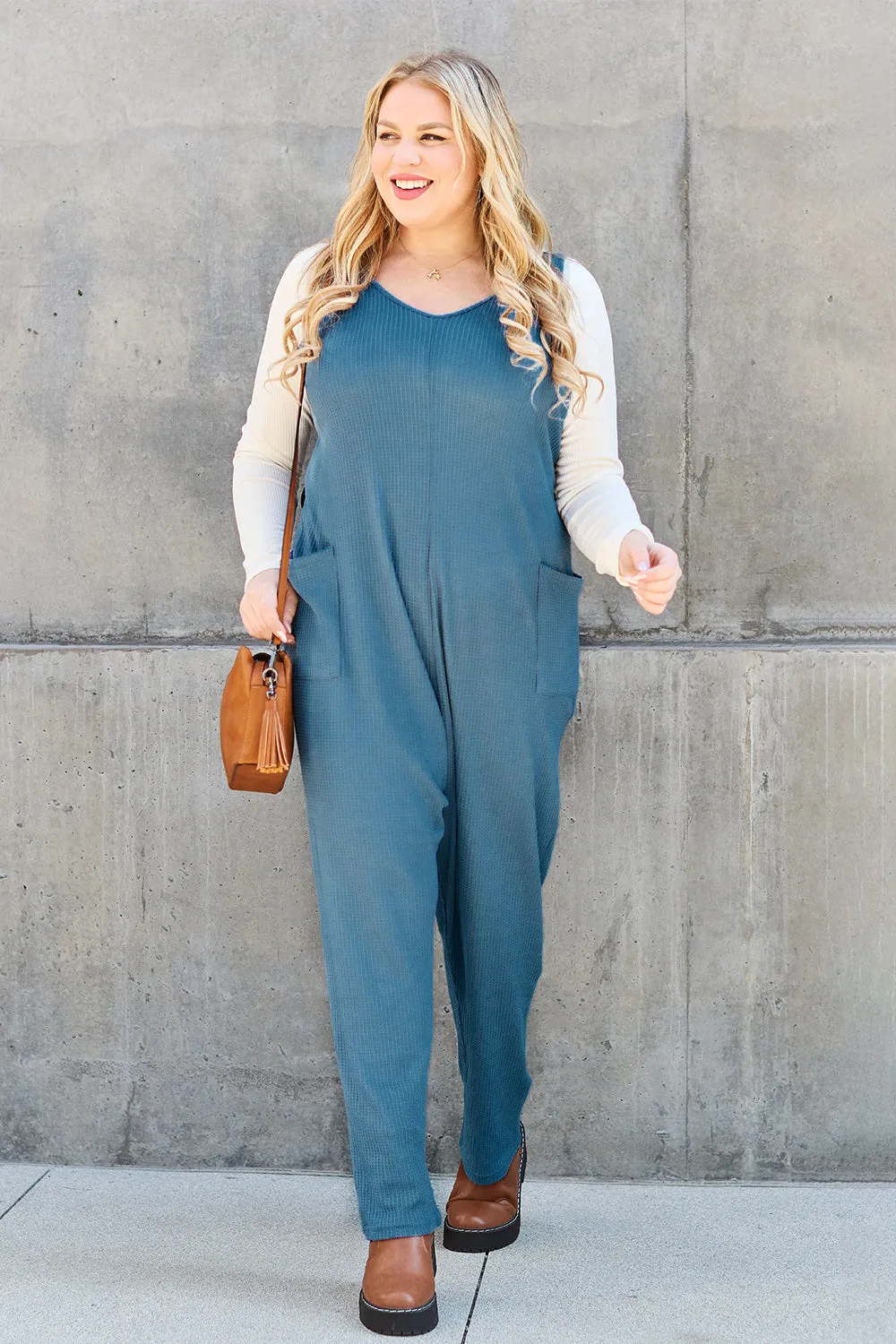 Sleeveless Straight Jumpsuit Sizes Small to 3XL