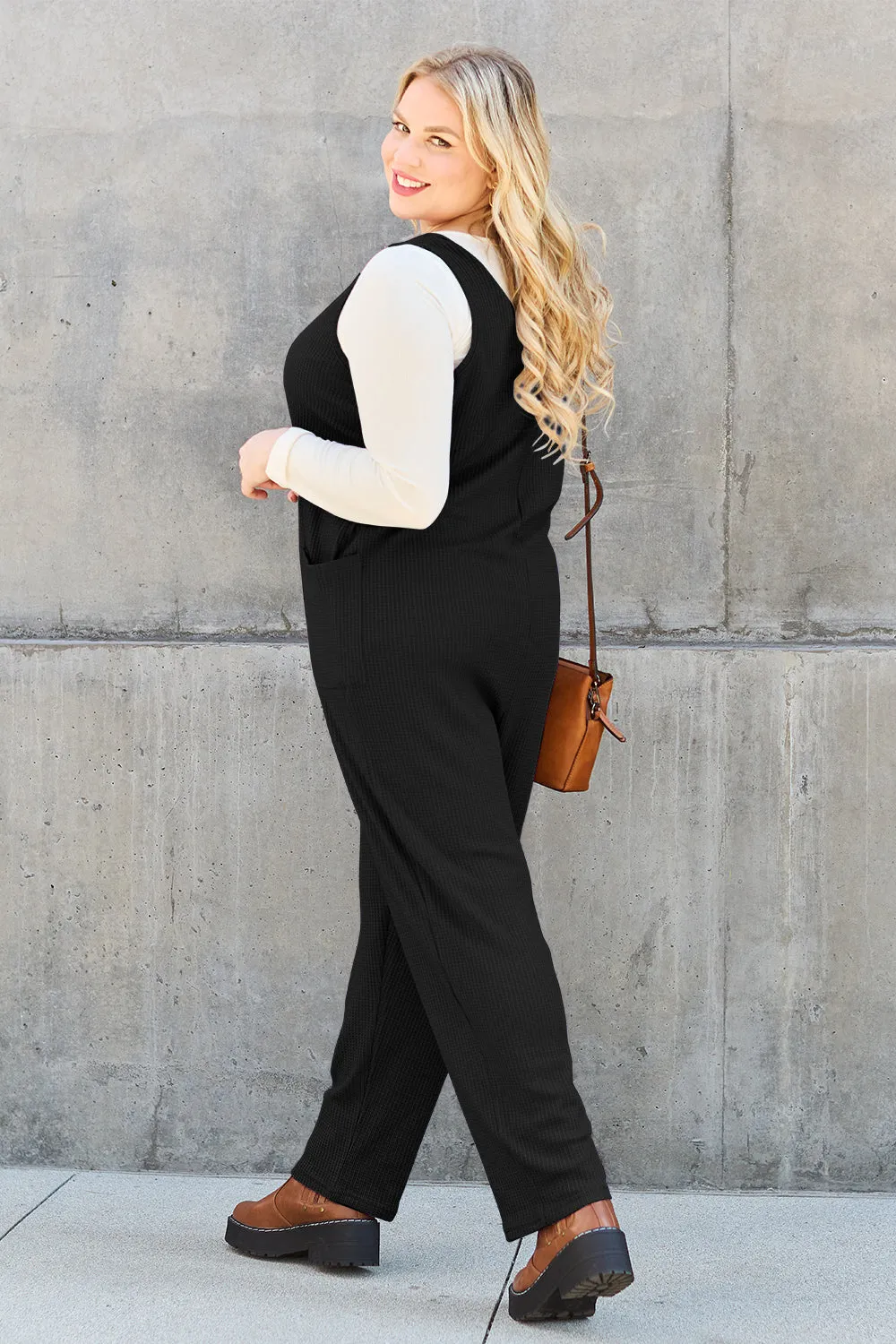 Sleeveless Straight Jumpsuit Sizes Small to 3XL