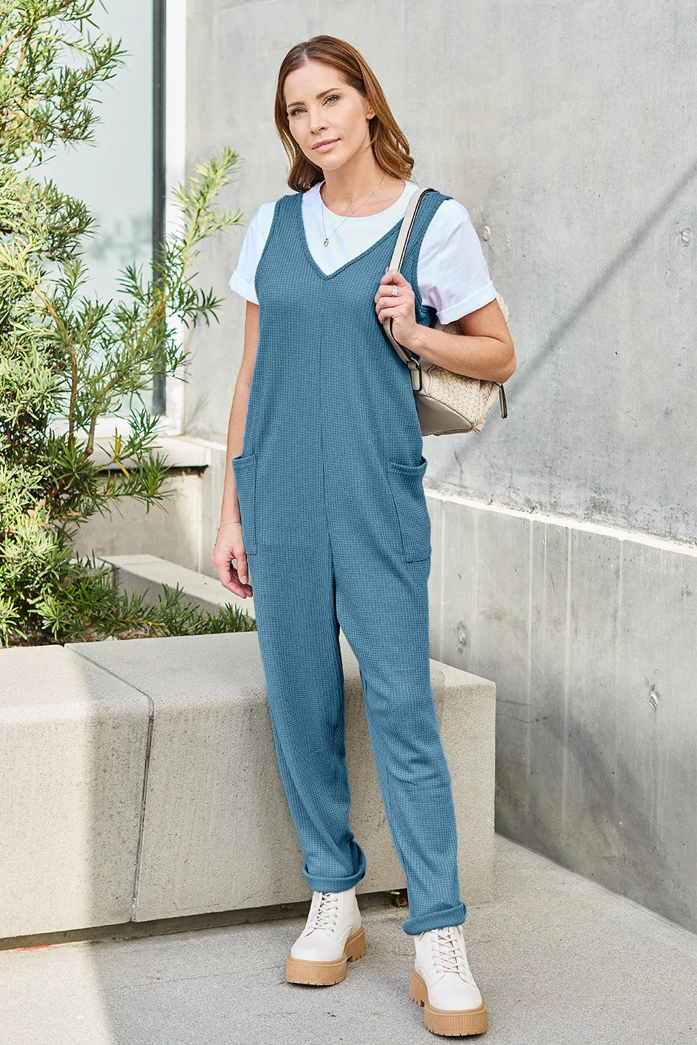 Sleeveless Straight Jumpsuit Sizes Small to 3XL