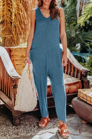 Sleeveless Straight Jumpsuit Sizes Small to 3XL