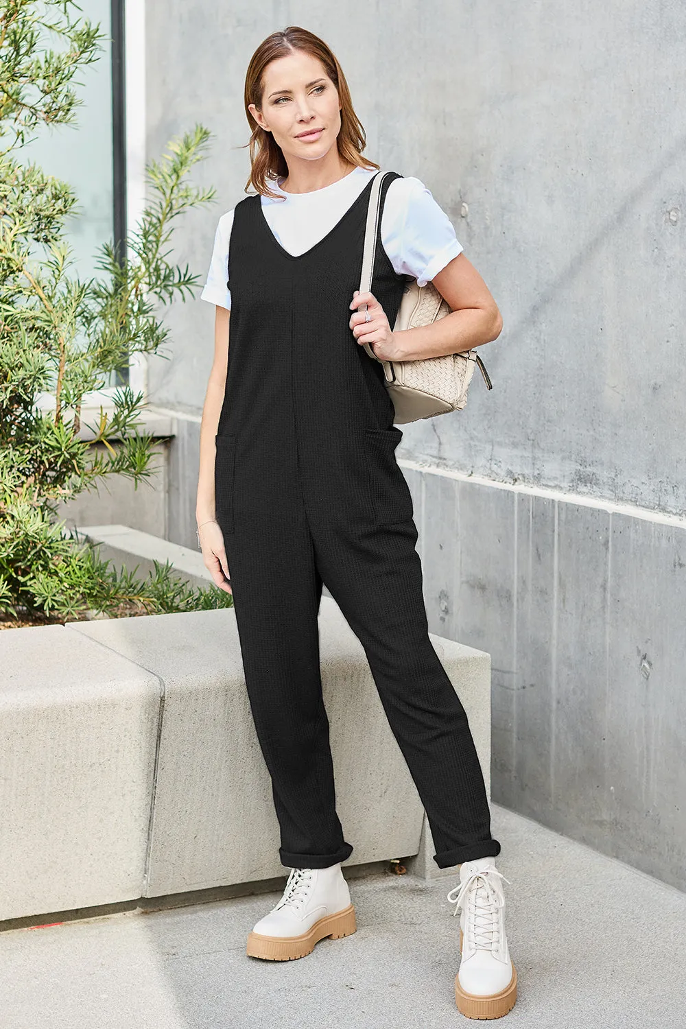 Sleeveless Straight Jumpsuit Sizes Small to 3XL