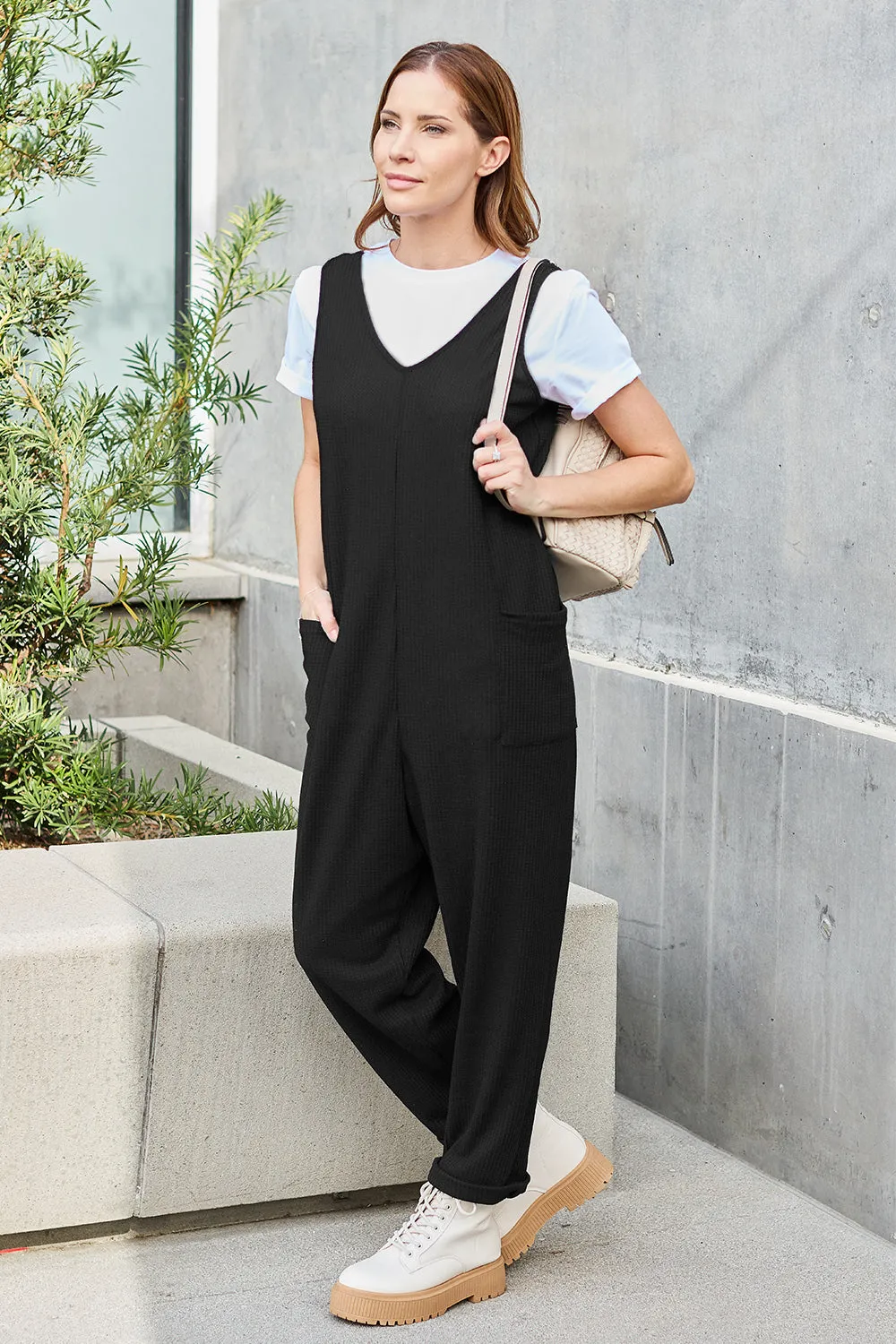 Sleeveless Straight Jumpsuit Sizes Small to 3XL