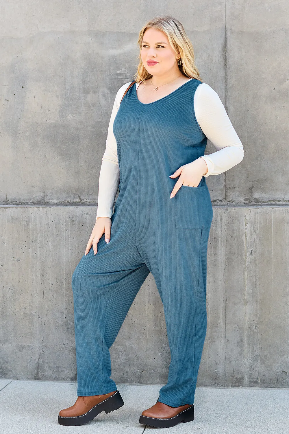 Sleeveless Straight Jumpsuit Sizes Small to 3XL