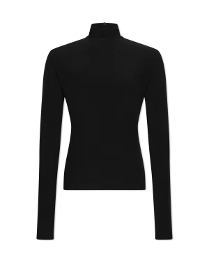 Slim Fit Long Sleeve Turtle Top Short