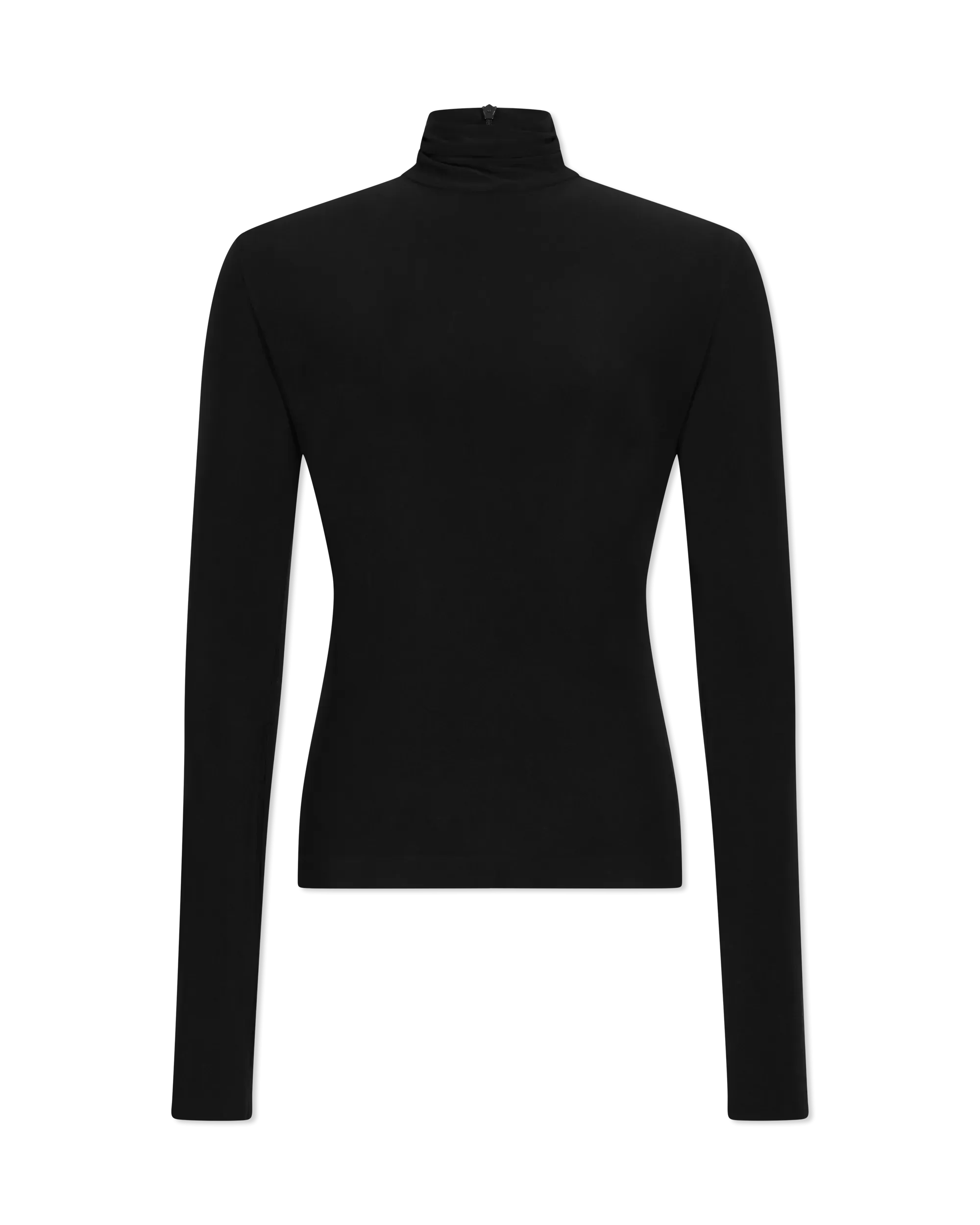 Slim Fit Long Sleeve Turtle Top Short
