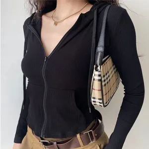 Slim fit threaded hoodie
