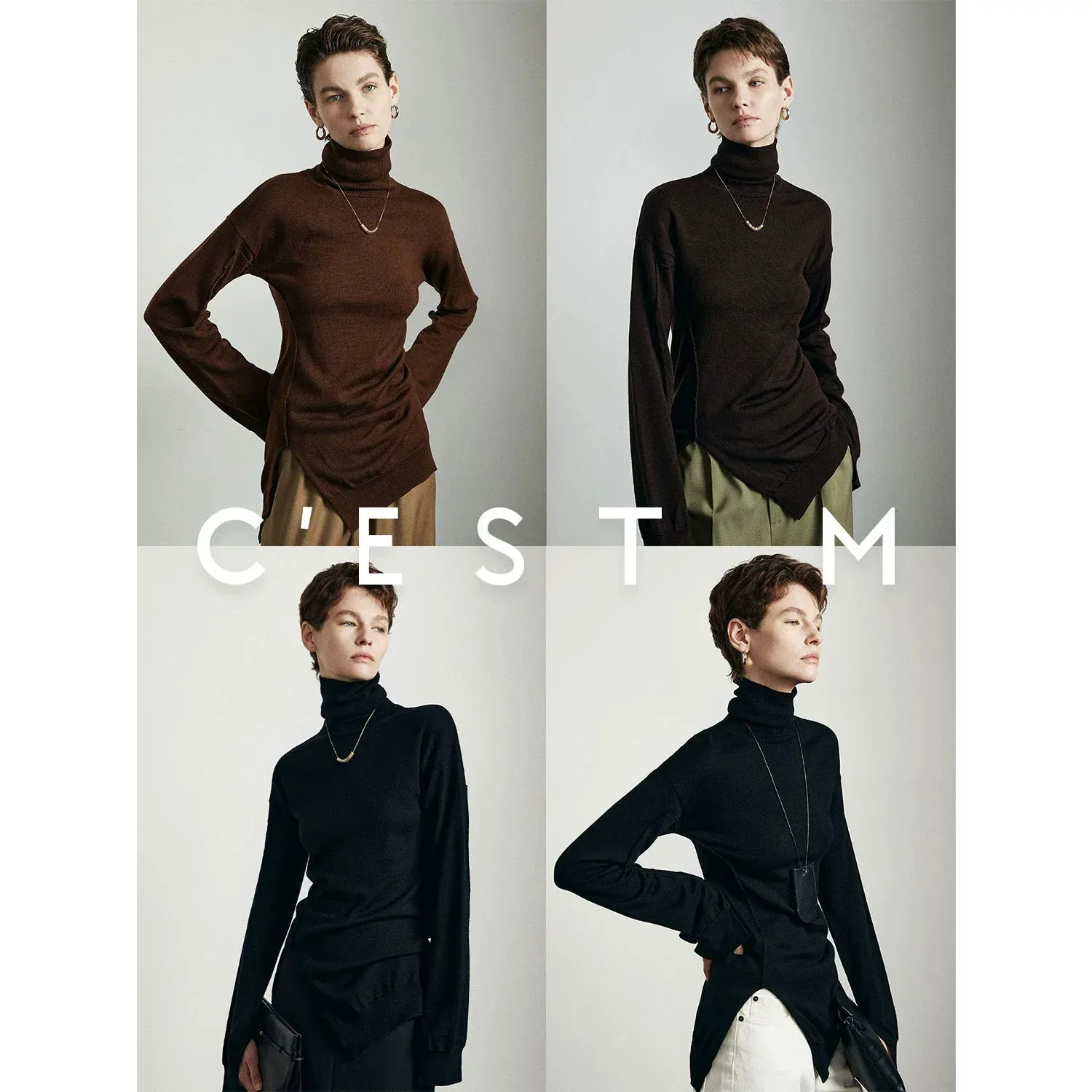 Slim High Neck Sweater