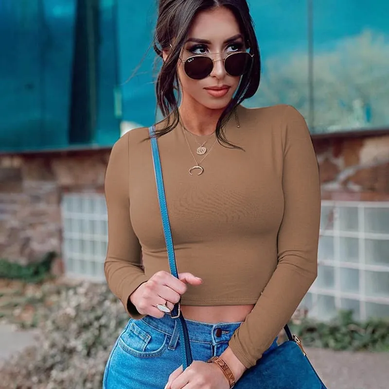 Snatched and Sassy Long Sleeve Crop Top