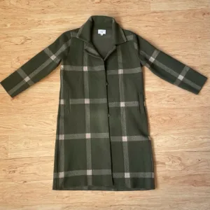 |Society Club| Check Doubled Faced Plaid Coat Oversized Woman’s Medium