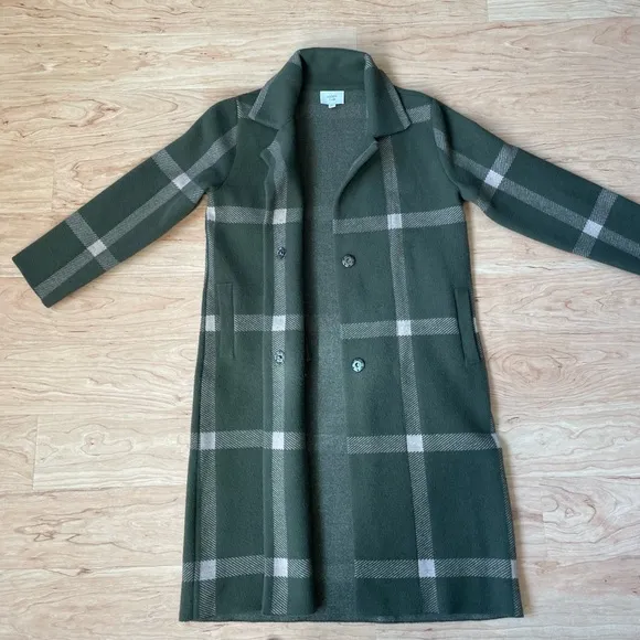 |Society Club| Check Doubled Faced Plaid Coat Oversized Woman’s Medium