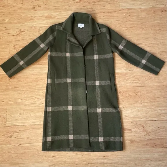 |Society Club| Check Doubled Faced Plaid Coat Oversized Woman’s Medium