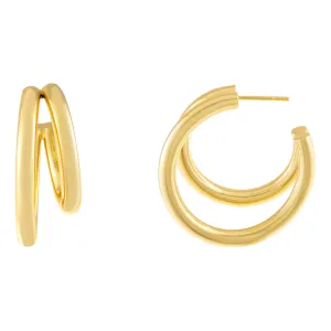 Solid Double Hoop Earring