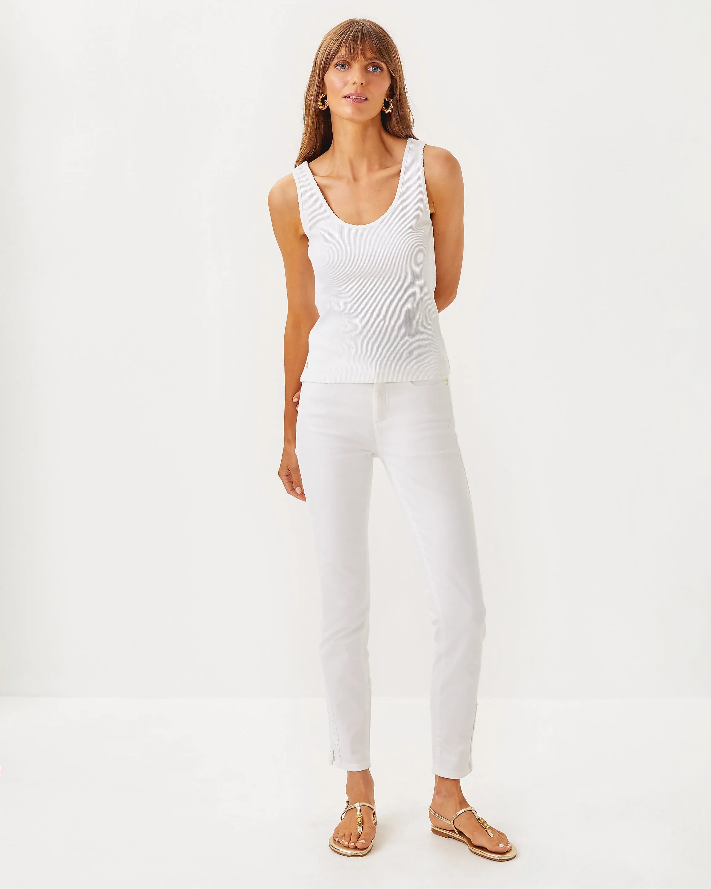 South Ocean High Rise Skinny Jean with Lace