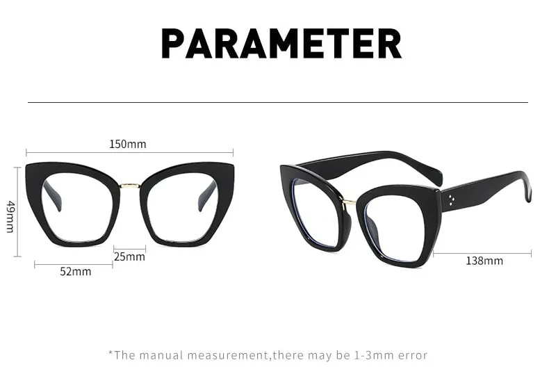 Square Anti Blue Light Blocking Glasses Optical Glasses Computer Glasses Reading Prescription Spectacle Frames Unisex