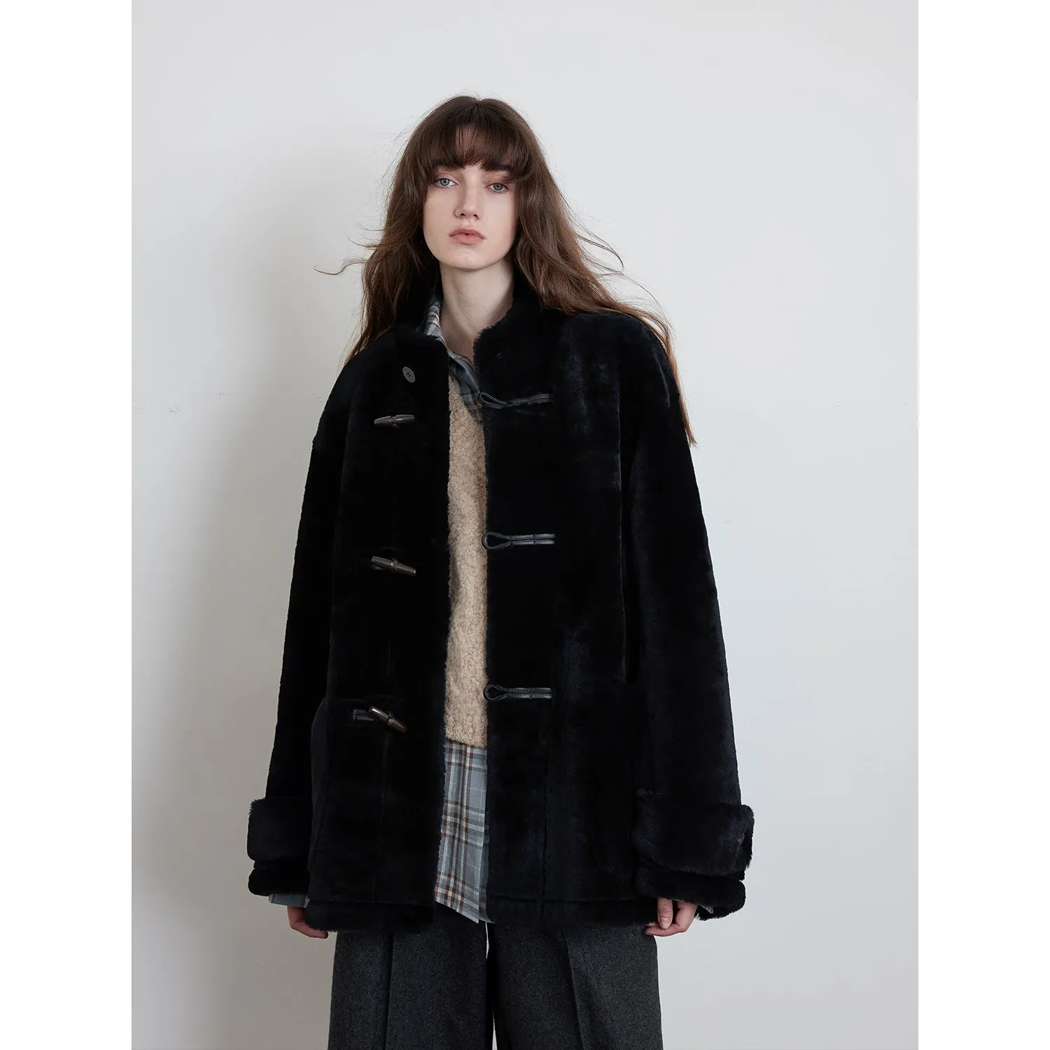 Stand Collar Fur Coat