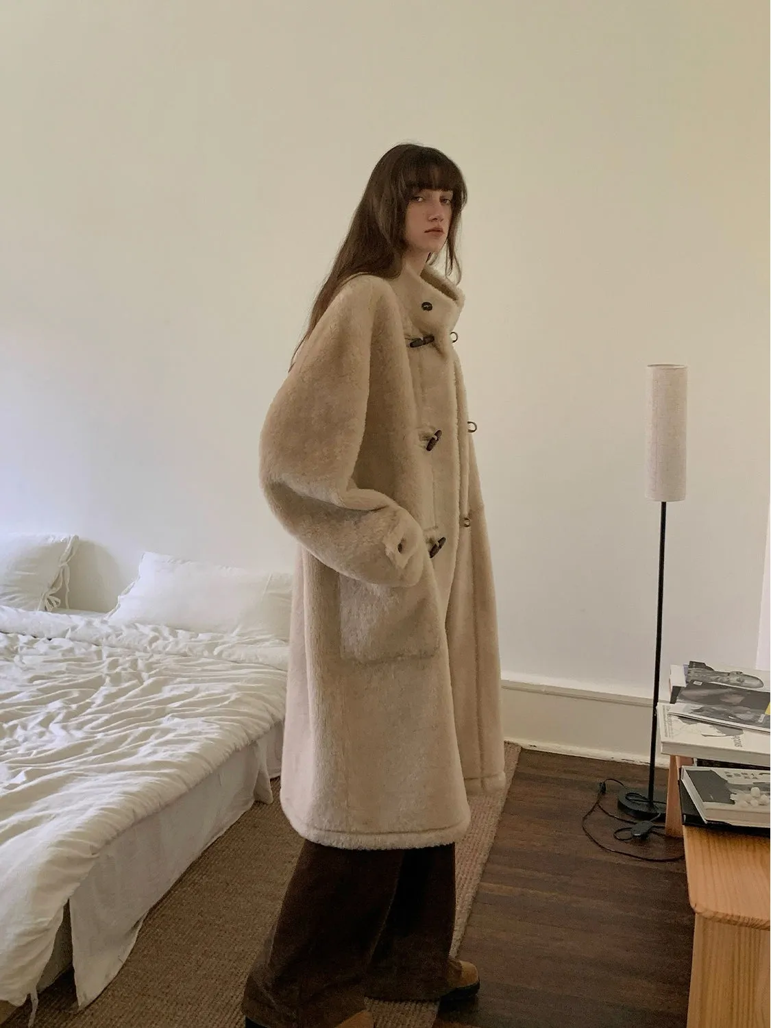 Stand Collar Fur Coat