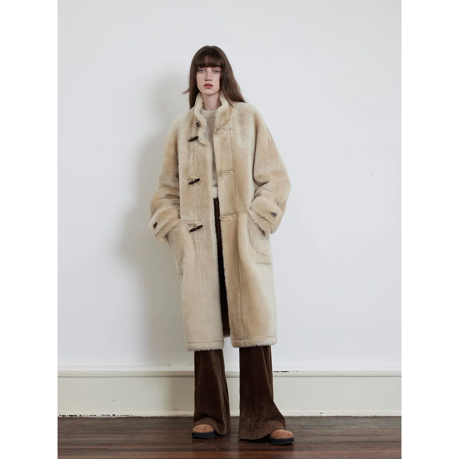 Stand Collar Fur Coat