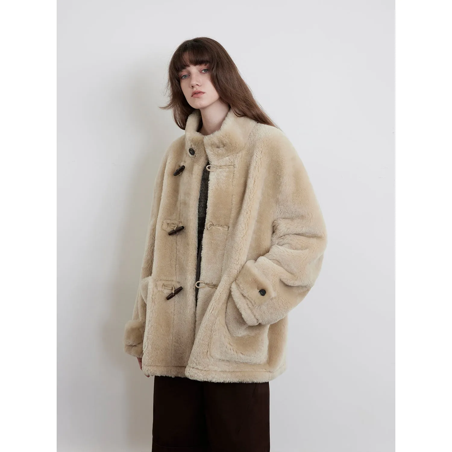 Stand Collar Fur Coat
