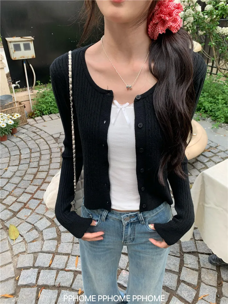sticky twist cardigan coat