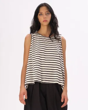 Striped Cotton Hi-Lo Tank