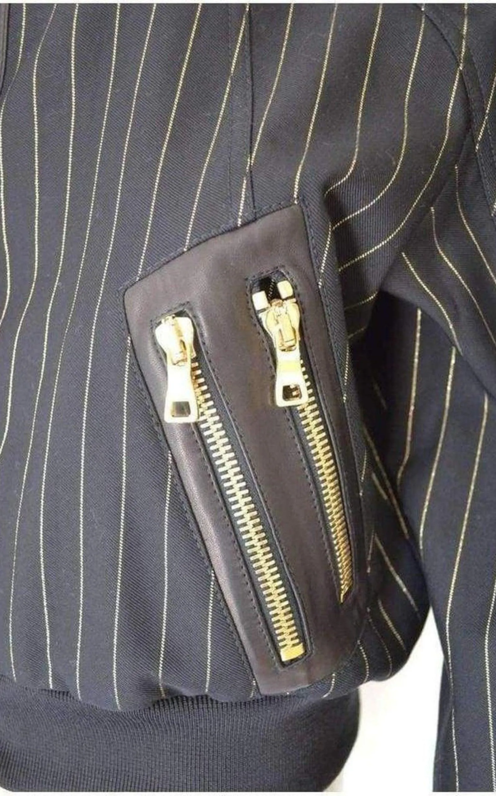 Striped Cotton Teddy Jacket