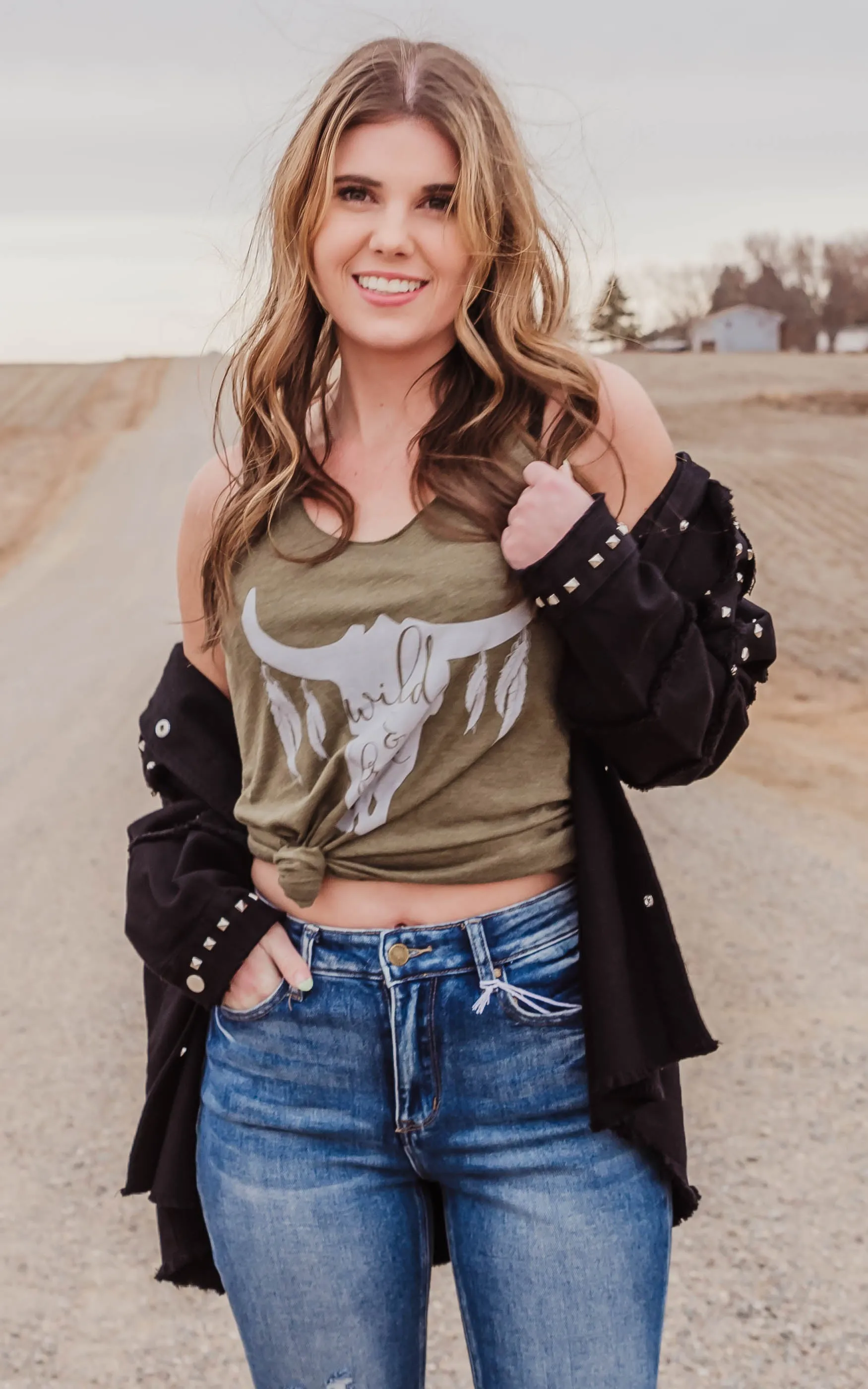 Studded Black Denim Jacket - Final Sale